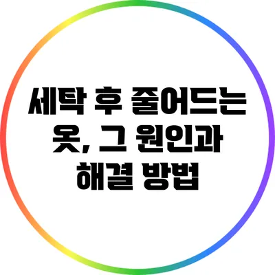 세탁 후 줄어드는 옷, 그 원인과 해결 방법