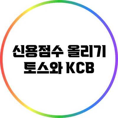 신용점수 올리기: 토스와 KCB