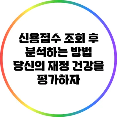 신용점수 조회 후 분석하는 방법: 당신의 재정 건강을 평가하자