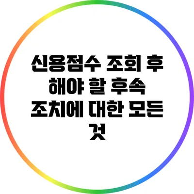 신용점수 조회 후 해야 할 후속 조치에 대한 모든 것