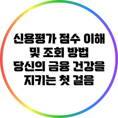 신용평가 점수 이해 및 조회 방법: 당신의 금융 건강을 지키는 첫 걸음
