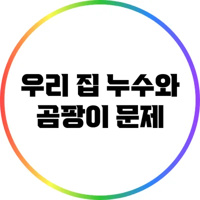 우리 집 누수와 곰팡이 문제