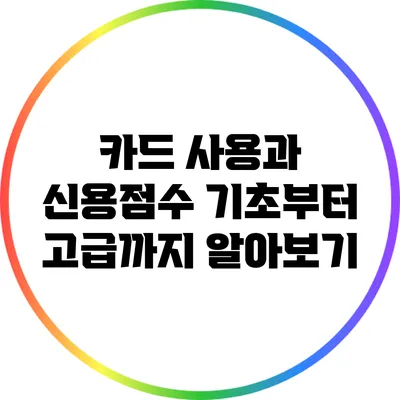 카드 사용과 신용점수: 기초부터 고급까지 알아보기
