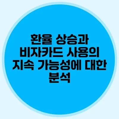 환율 상승과 비자카드 사용의 지속 가능성에 대한 분석
