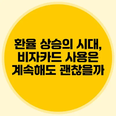 환율 상승의 시대, 비자카드 사용은 계속해도 괜찮을까?