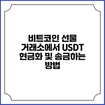 비트코인 선물 거래소에서 USDT 현금화 및 송금하는 방법