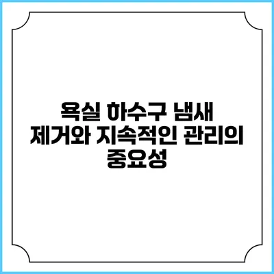 욕실 하수구 냄새 제거와 지속적인 관리의 중요성