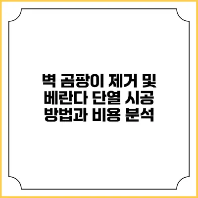 벽 곰팡이 제거 및 베란다 단열 시공 방법과 비용 분석