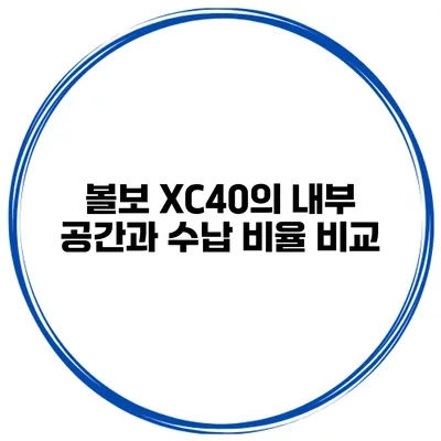 볼보 XC40의 내부 공간과 수납 비율 비교