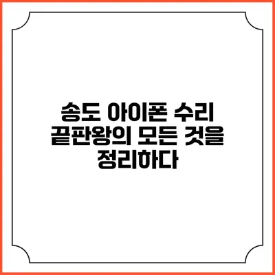 송도 아이폰 수리: 끝판왕의 모든 것을 정리하다