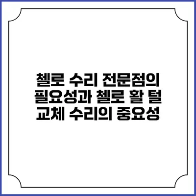 첼로 수리 전문점의 필요성과 첼로 활 털 교체 수리의 중요성